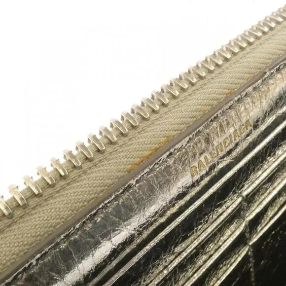 Balenciaga Paper Wallet Leather Silver - Picture 8 of 9